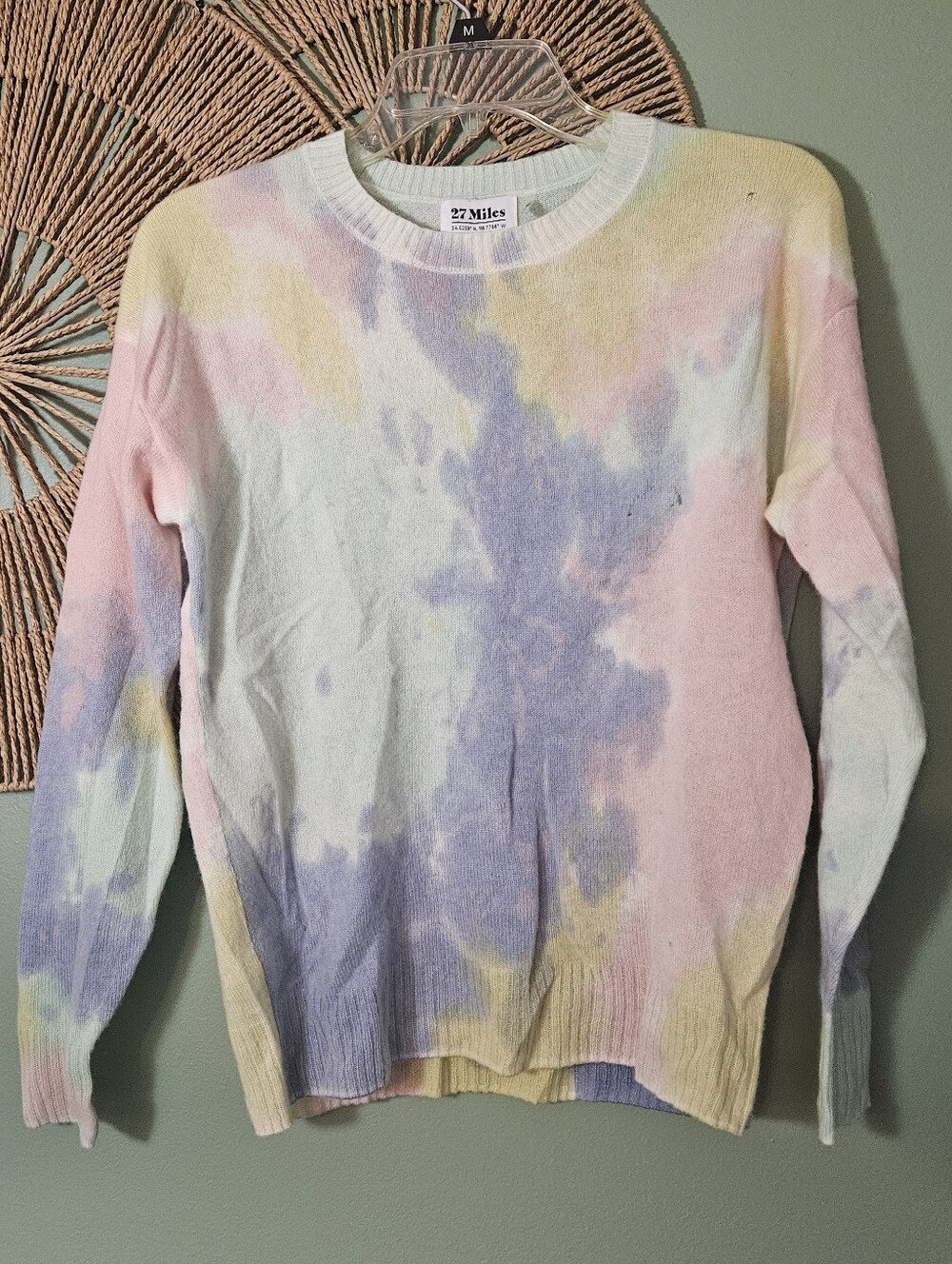 27 Miles 100% Cashmere Tie Dye Malibu Sweater